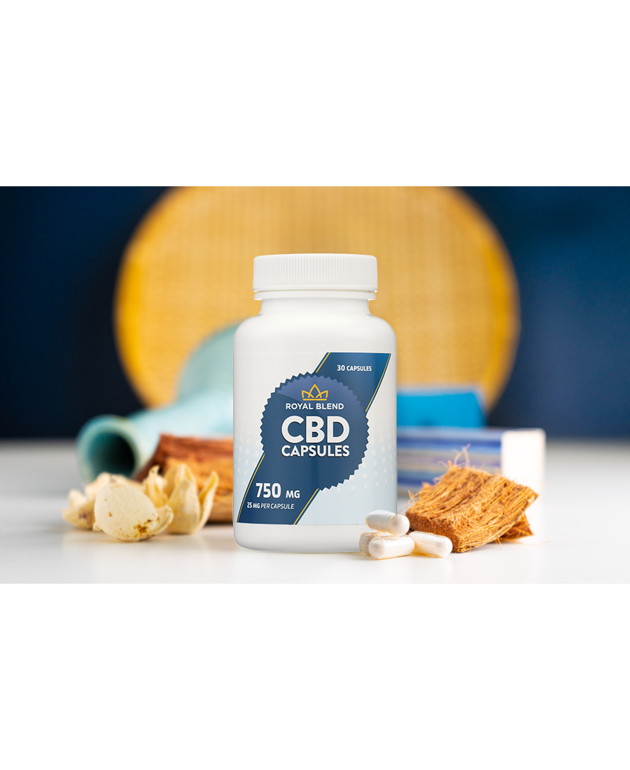 750MG CBD Capsules, CBD Isolate Capsules ROYAL BLEND CBD